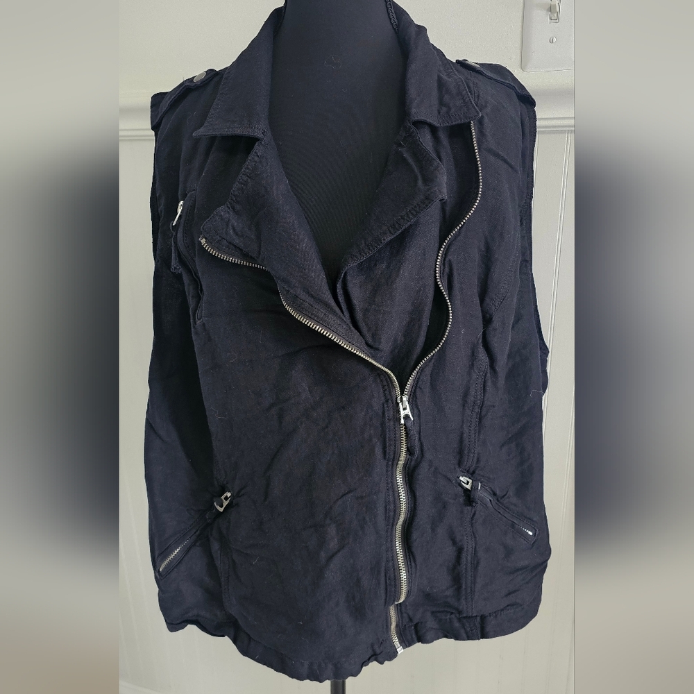 Lucky Brand Black Sleeveless Jacket Vest 3X